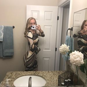 Sexy Bodycon Dress with mesh cutouts!